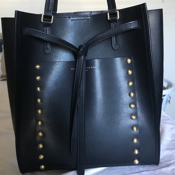 Shopper NEW DKNY Donna Karan Large Black Designer Tote Holiday Bag Beach